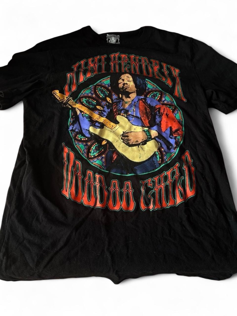 Black Graphic Band Tee - Voodoo Child Design